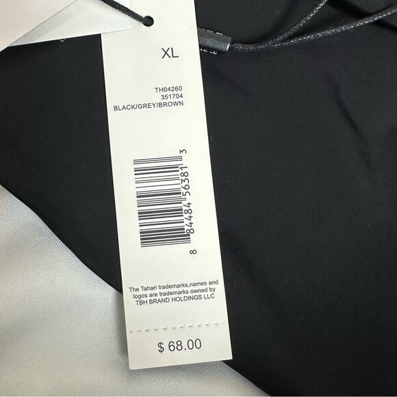 Tahari Plaid Tummy Control Pull On Ankle Pant Black Gray Brown Size XL NWT - Picture 6 of 7